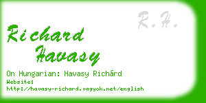 richard havasy business card