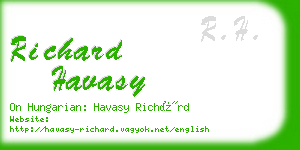 richard havasy business card